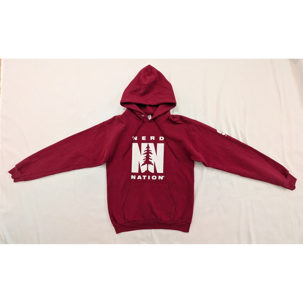 Stanford University Alumni Sweatshirt Hoodie Red Nerd Nation Small S